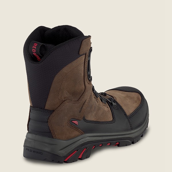 Red Wing Safety Bot Erkek - Trades - 8-Inch Boa® Waterproof Csa Toe - Kahverengi/Siyah - 52CTSYBAN